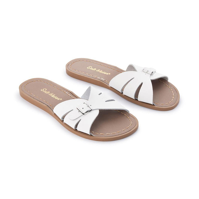 Saltwater Sandal, ClassicSlide, Color:White