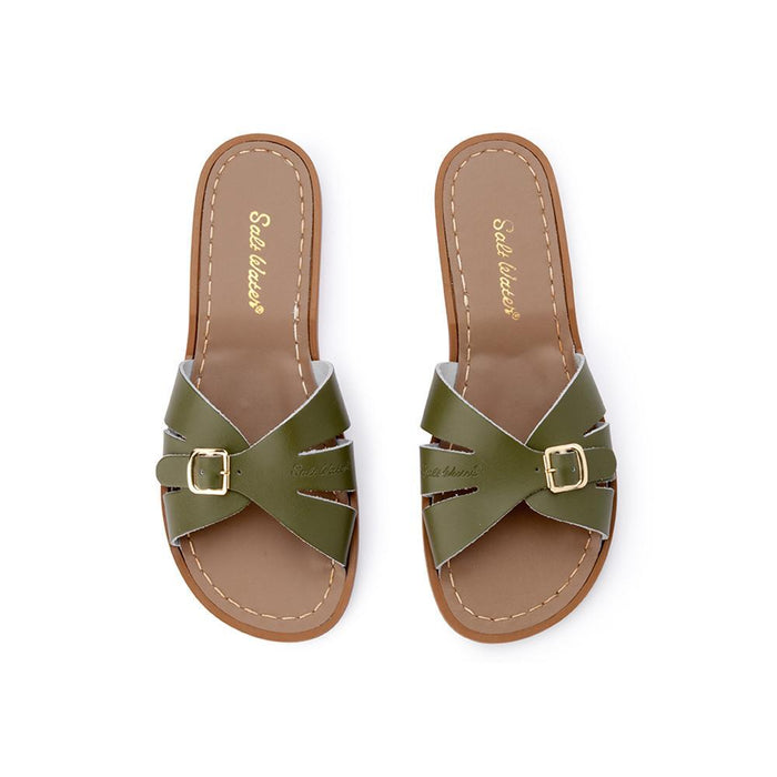 Saltwater Sandal, ClassicSlide, Color:Olive