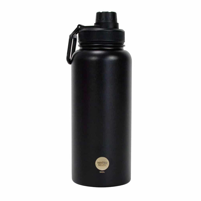 Watermate Drink Bottle ??Stainless Steel - Black 950ml