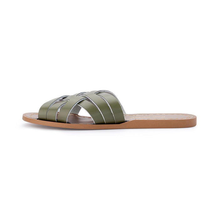 Saltwater Sandal, RetroSlide, Color:Olive