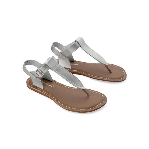 Saltwater Sandal, T-Thong, Color:Silver