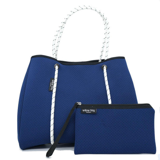 Willow Bay, BDAYDREAMER Neoprene Tote with Closure, Color:NAVY