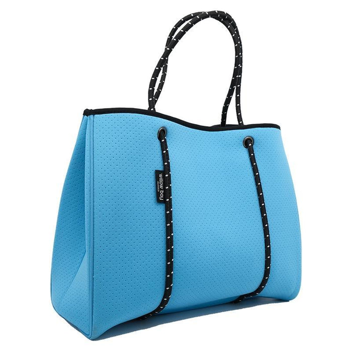WillowBay - DAYDREAMER Neoprene Tote with Closure - MID BLUE