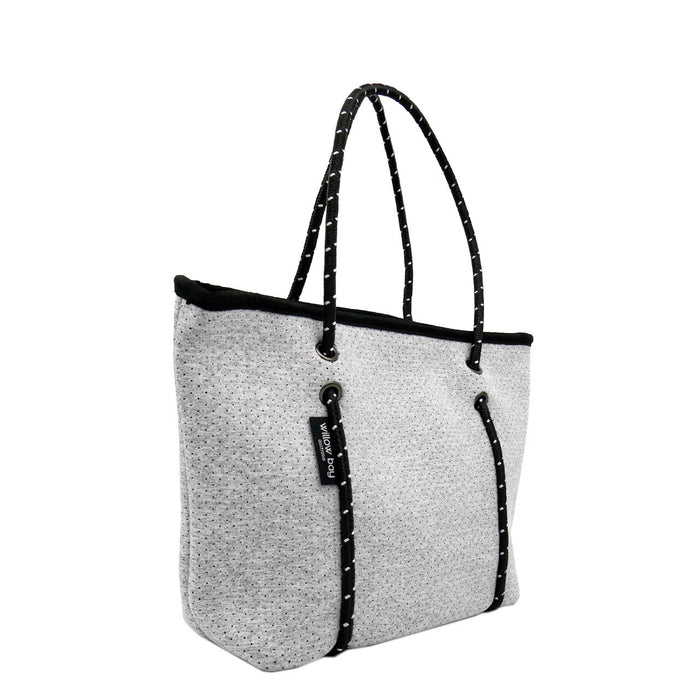 BOUTIQUE MINI Neoprene Tote Bag With Zip - LIGHT MARLE