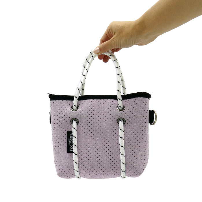 BOUTIQUE TINY NEOPRENE TOTE BAG WITH ZIP - Soft Lilac