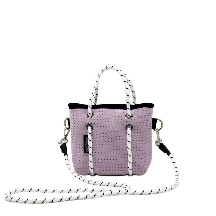 BOUTIQUE TINY NEOPRENE TOTE BAG WITH ZIP - Soft Lilac