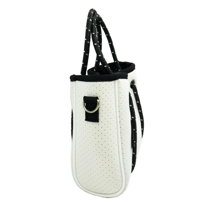 DAYDREAMER TINY Neoprene Tote Bag With Closure - White