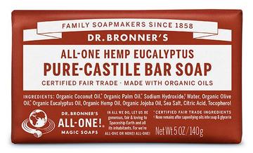 PURE-CASTILE BAR SOAP - Eucalyptus 140G