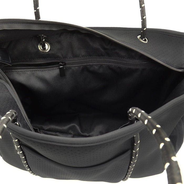 WillowBay - Metro Neoprene Tote Bag With Zip - Black