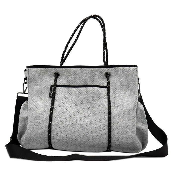 WillowBay - Metro Neoprene Tote Bag With Zip - Light Marle