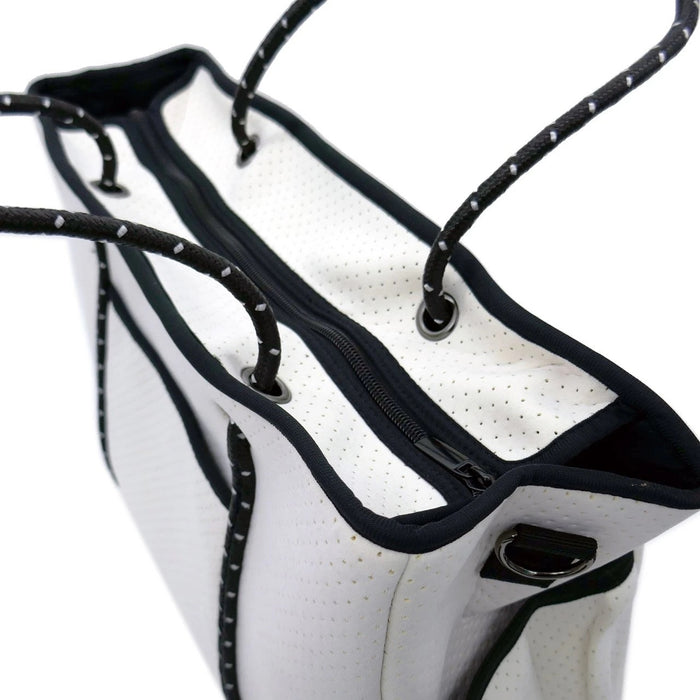WillowBay - Metro Neoprene Tote Bag With Zip - White