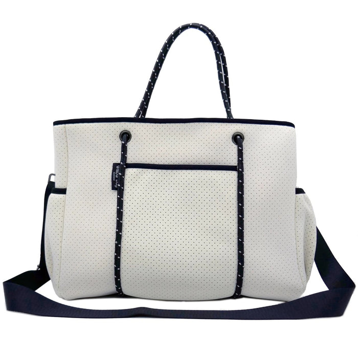 WillowBay - Metro Neoprene Tote Bag With Zip - White