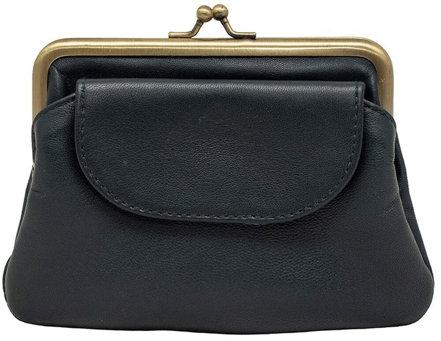 Navy Blue Leather Penny's Purse