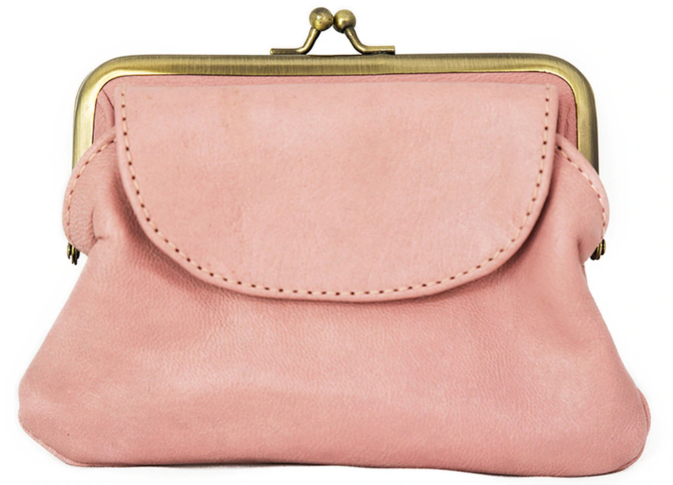Pastel Pink Leather Penny's Purse