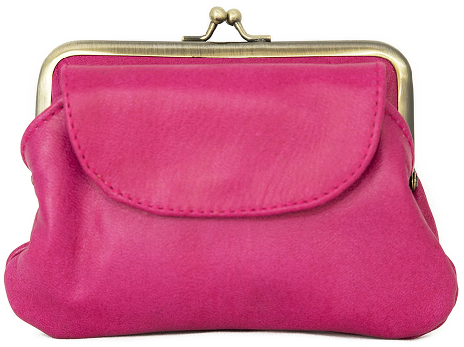 Pink Leather Penny's Purse