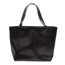 Willow Bay, LUXE Leather Tote, Color:BLACK